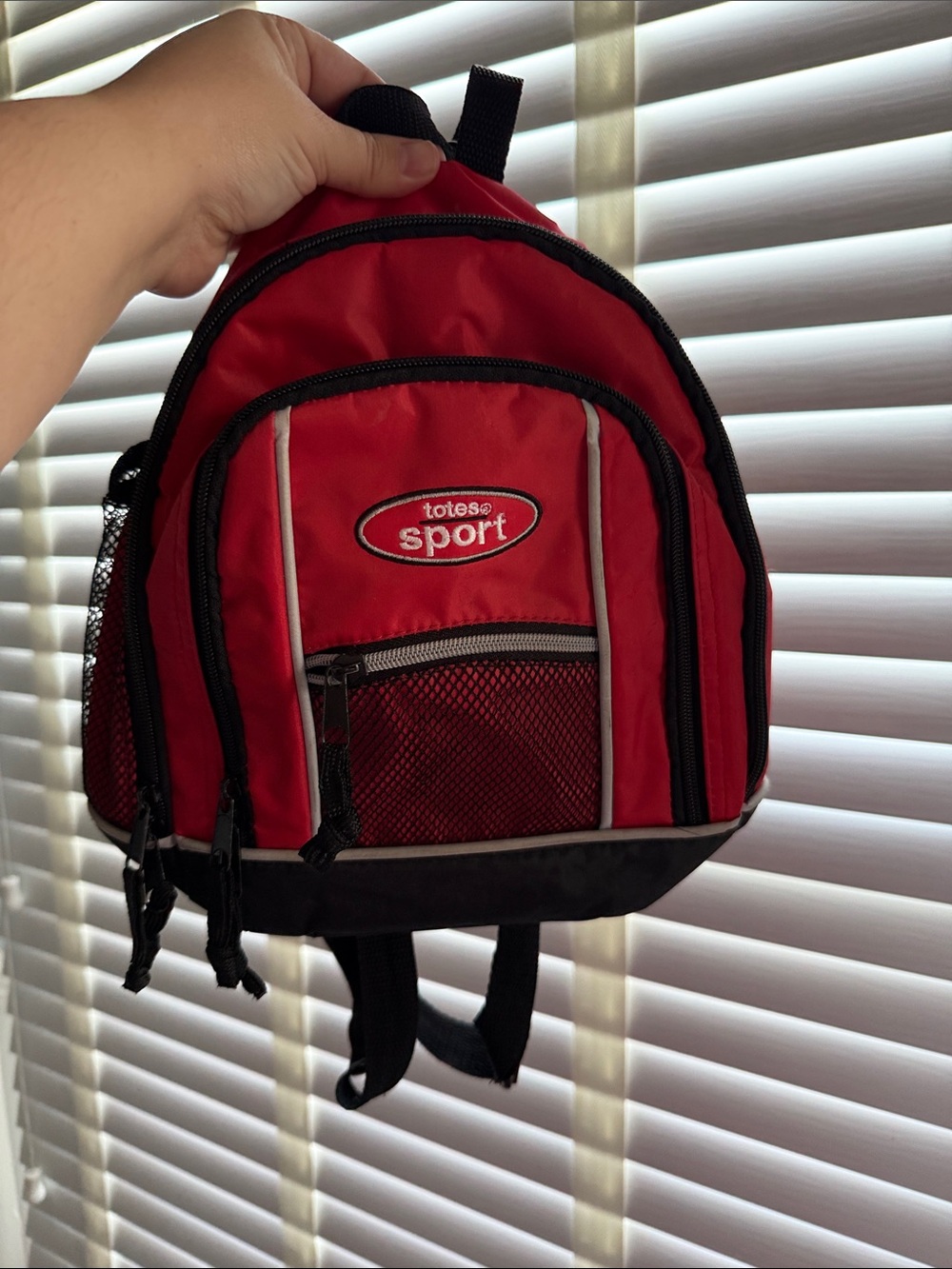 totes Sport Small Red and Black Mini insulated cooler Backpack